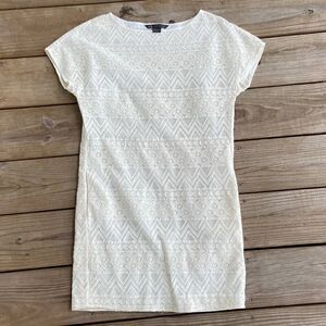 A/X Armani Exchange Cream Lace Mini Dress Size PO